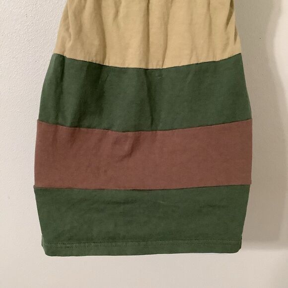 Multicolor Patchwork Y2K Autumn Fall Fairy Grunge Goblincore Babydoll Tube Top S - Picture 6 of 7